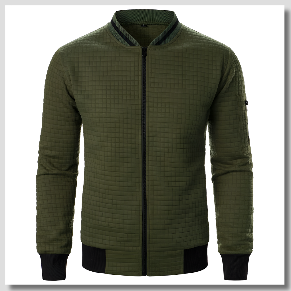 Casual Men's Zip Up Knit Sweater