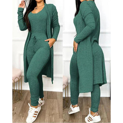 2-piece jumpsuit for spring 2025 | Tight legging jumpsuit with jacket