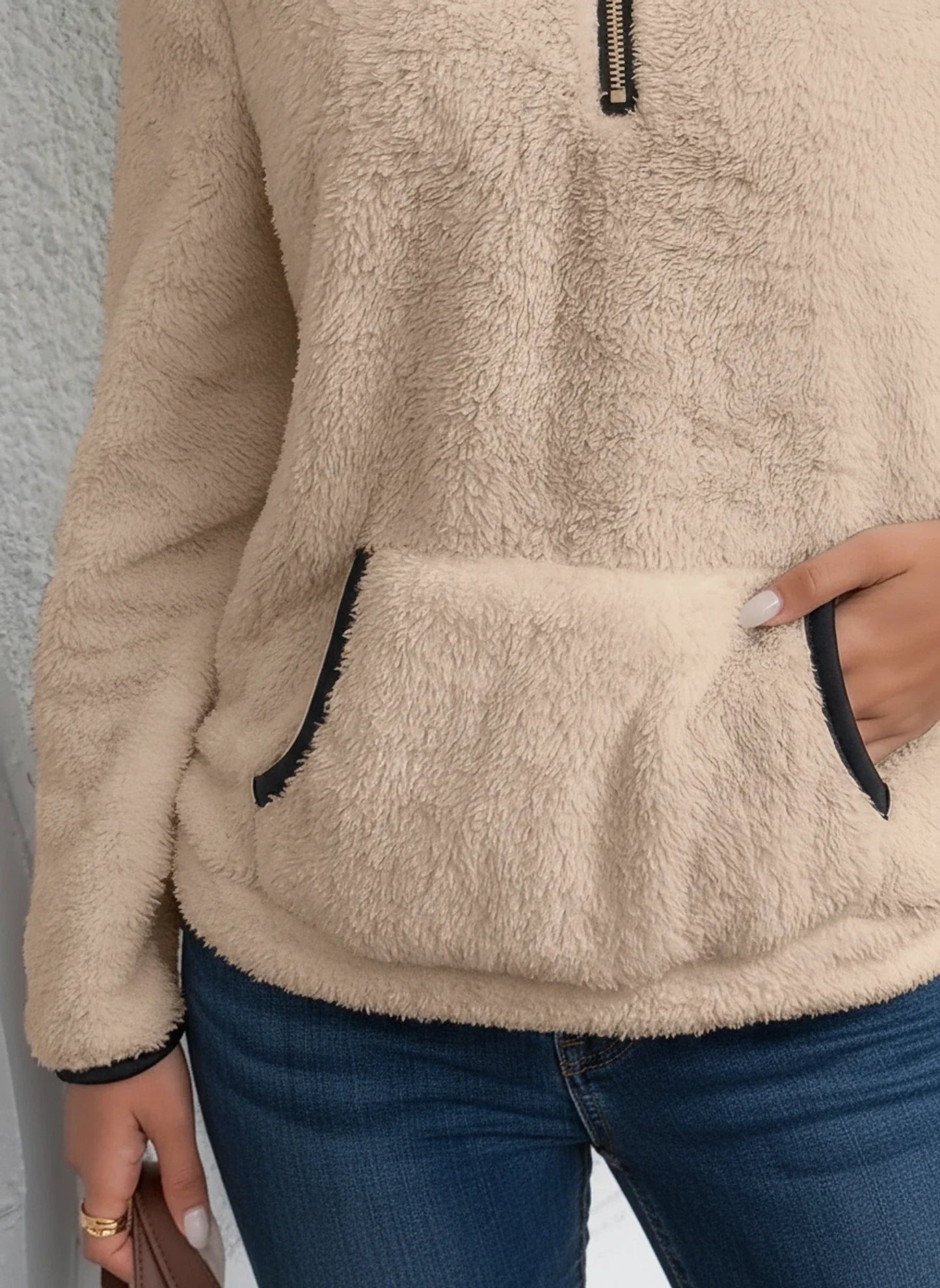 Warm Fleece Pullover Sweater for Ladies