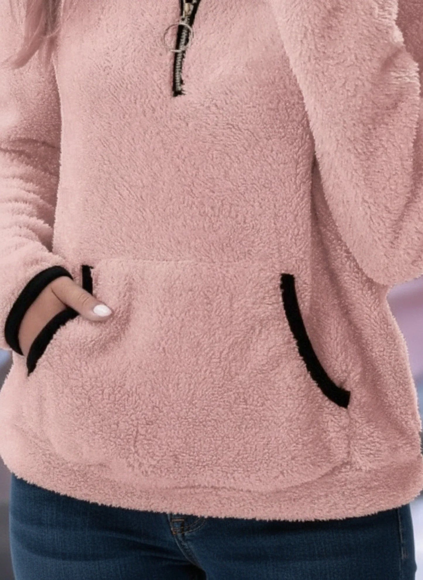 Warm Fleece Pullover Sweater for Ladies
