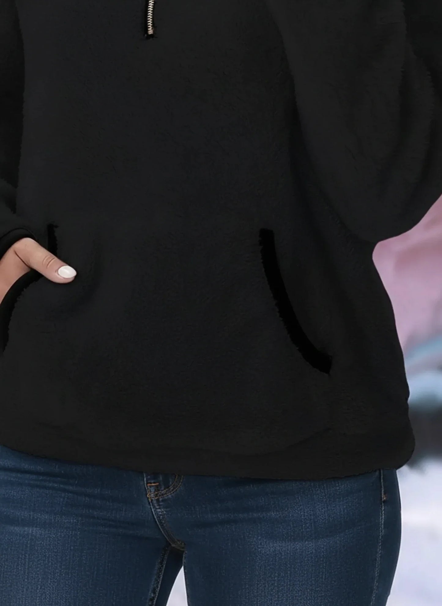 Warm Fleece Pullover Sweater for Ladies