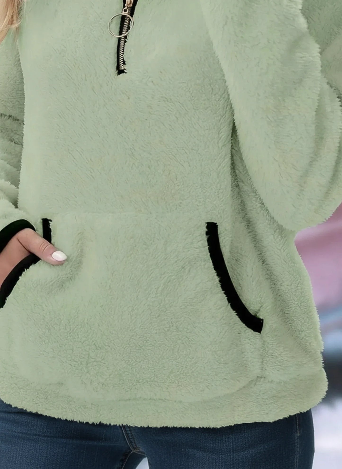 Warm Fleece Pullover Sweater for Ladies