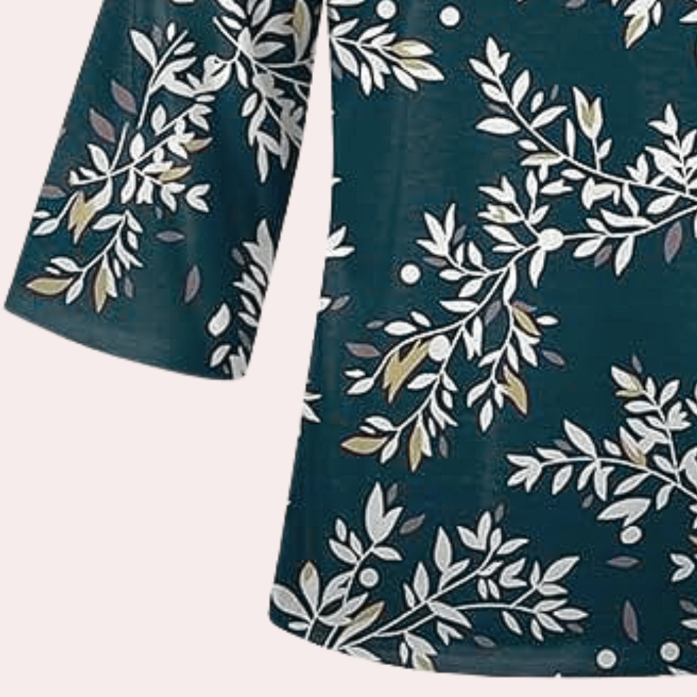 Image of Heather | Women's Floral V-Neck Blouse