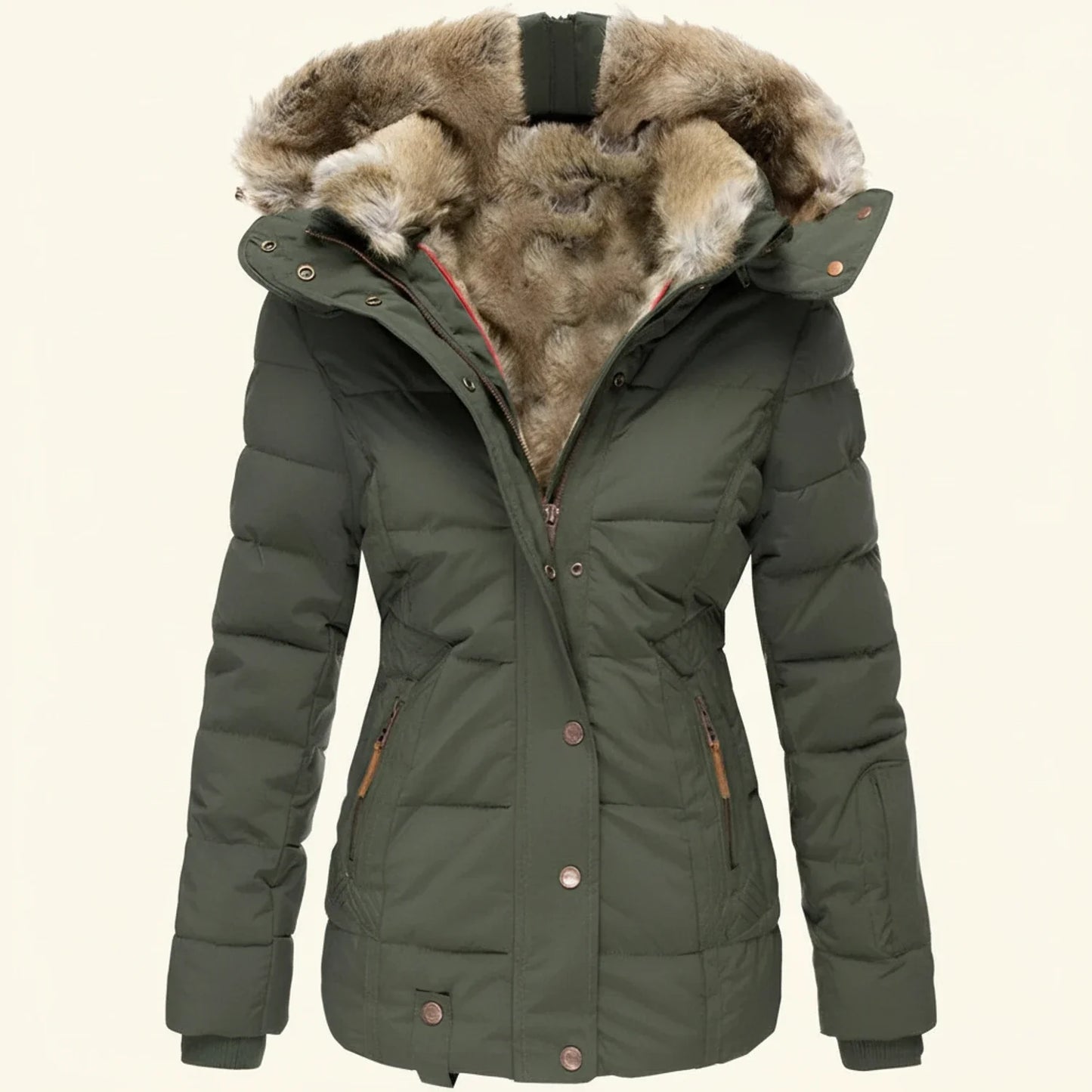Warm Waterproof Puffer Coat for Ladies