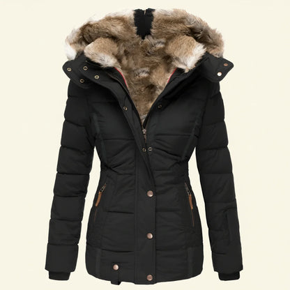 Warm Waterproof Puffer Coat for Ladies - Olytrend