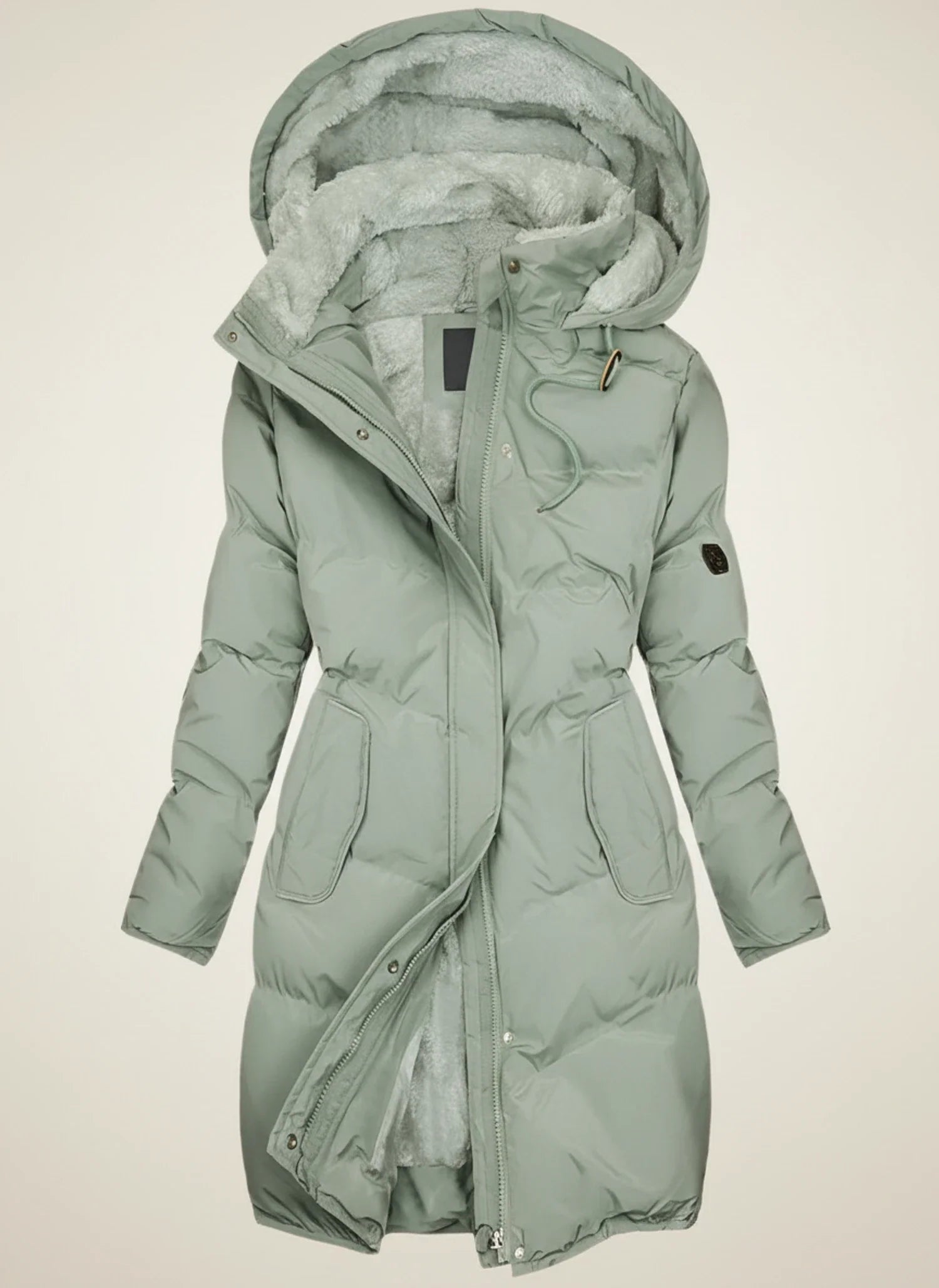 Warm Fleece Lined Parka Coat for Ladies - Olytrend