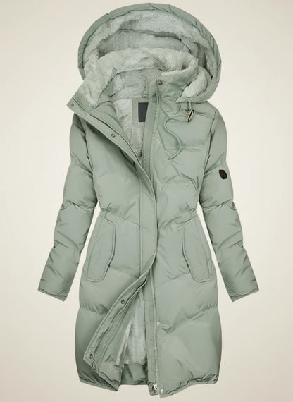 Warm Fleece Lined Parka Coat for Ladies - Olytrend