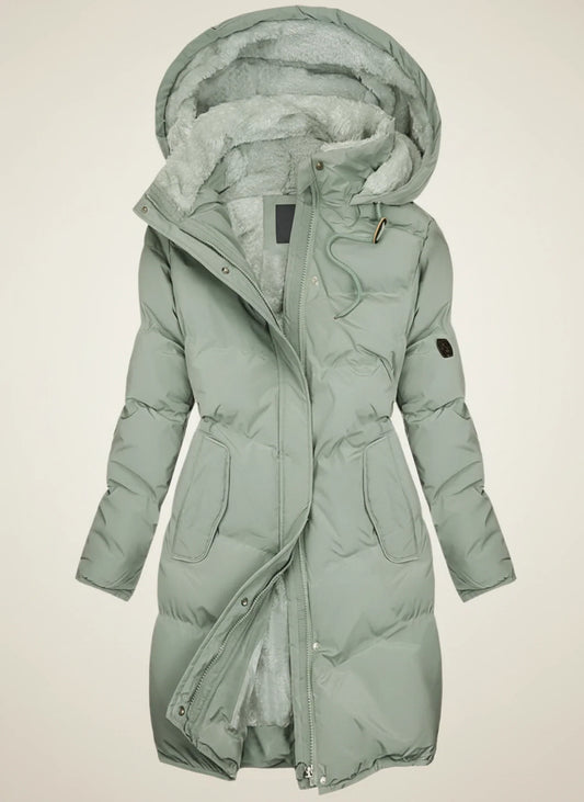 Warm Fleece Lined Parka Coat for Ladies - Olytrend