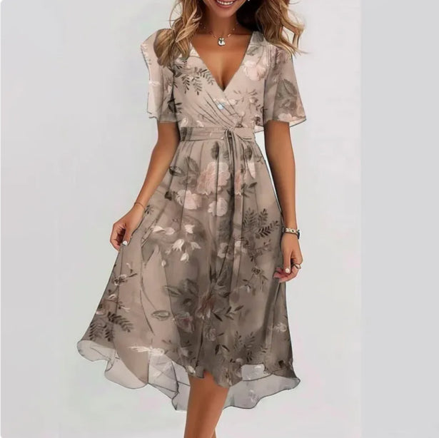 Women's V-neck dress, Annegret