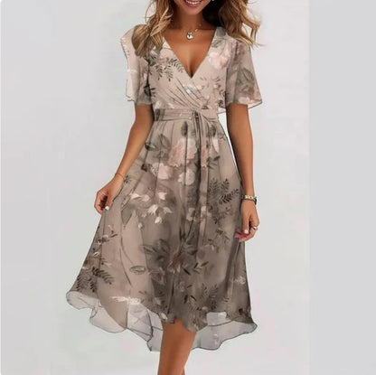 Women's V-neck dress, Annegret