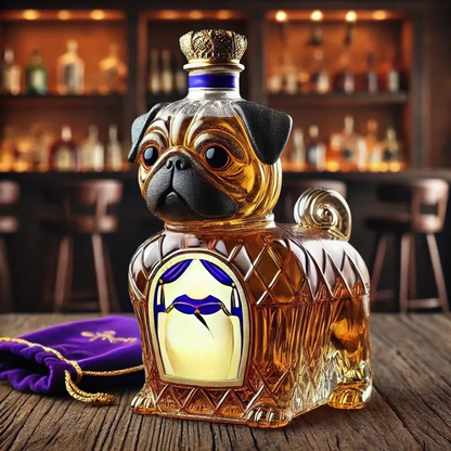Whisky glass carafe Dog design