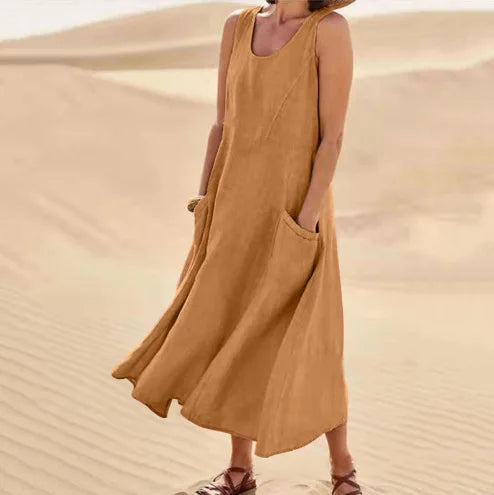 Women's Grace Linen Maxi Dress