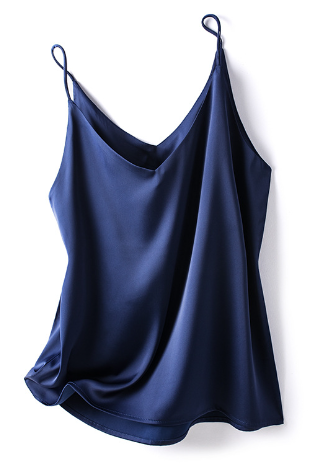 Adelheid | Sleeveless Silk Top for Women with Spaghetti Straps