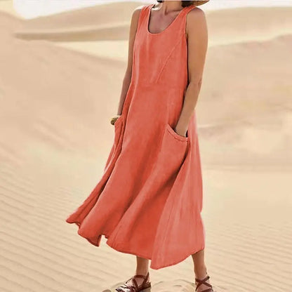 Women's Grace Linen Maxi Dress