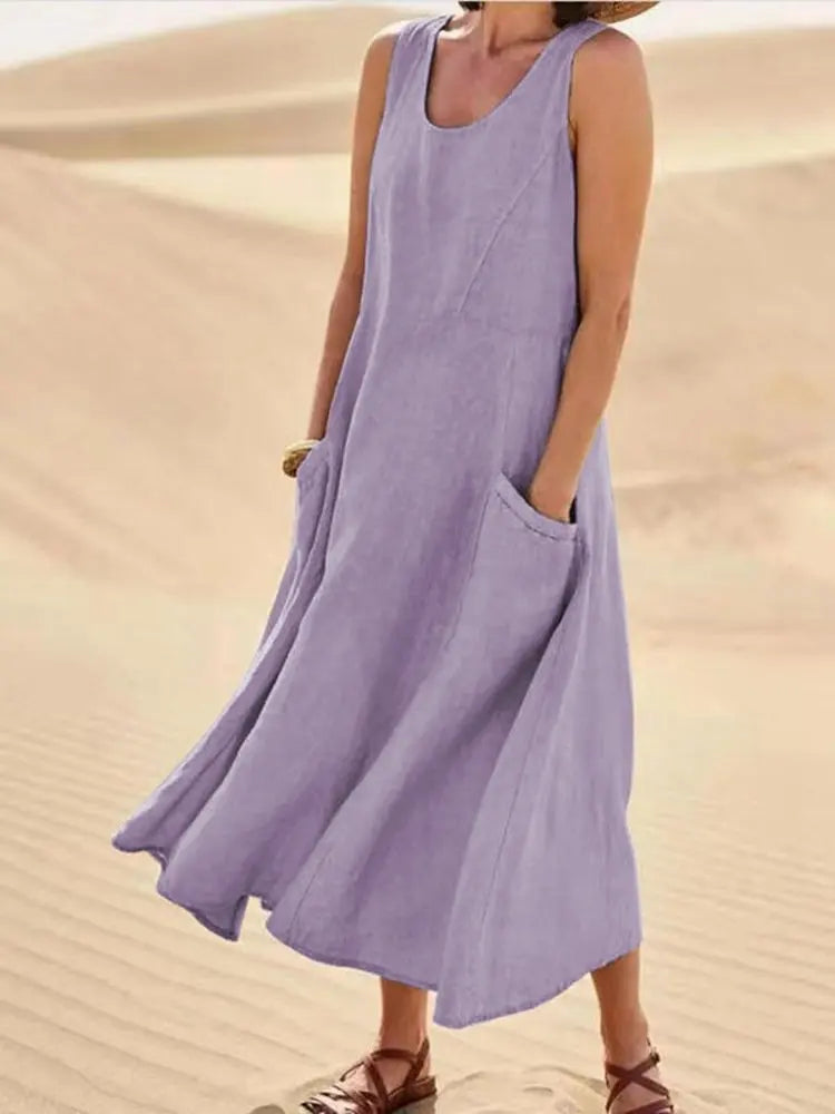 Women's Grace Linen Maxi Dress