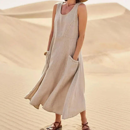 Women's Grace Linen Maxi Dress