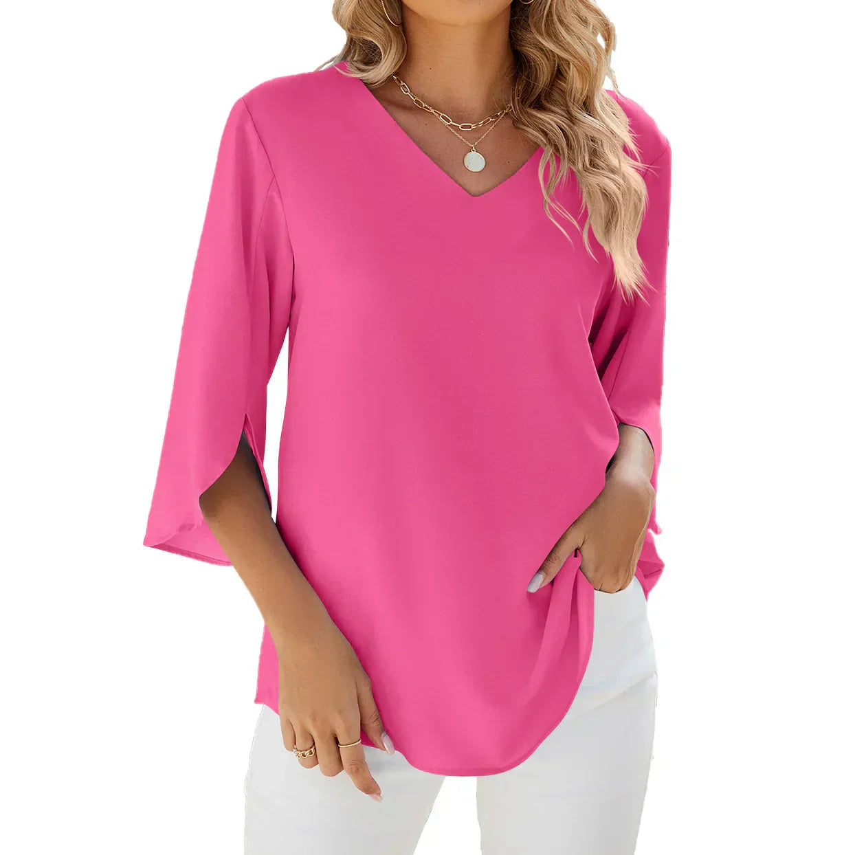 Women's Classic V Neck Shirt