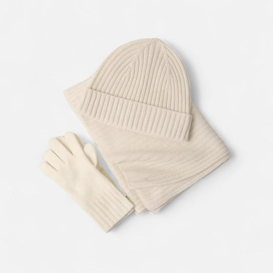 Ancienne Monde | Women's Cold Set Scarf, Hat, Gloves