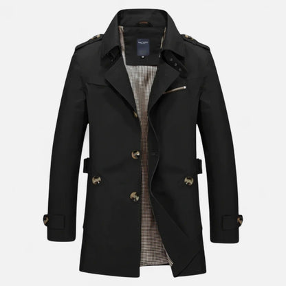 Ancient World | Men's Long Single-Breasted Trench Coat