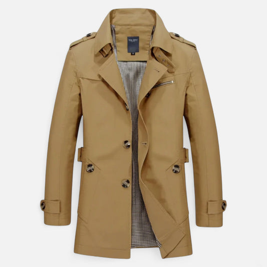 Ancient World | Men's Long Single-Breasted Trench Coat