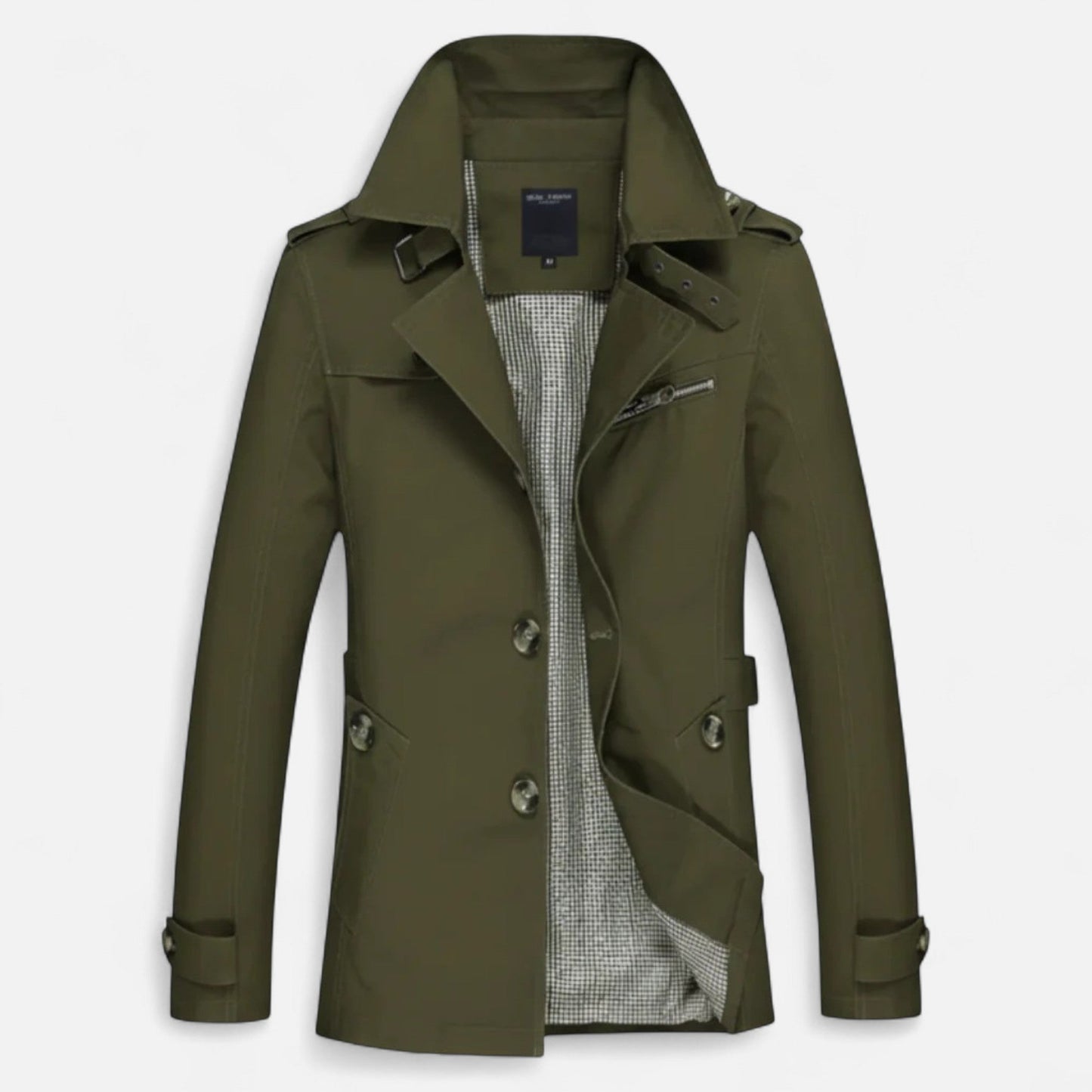 Ancient World | Men's Long Single-Breasted Trench Coat