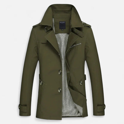 Ancient World | Men's Long Single-Breasted Trench Coat