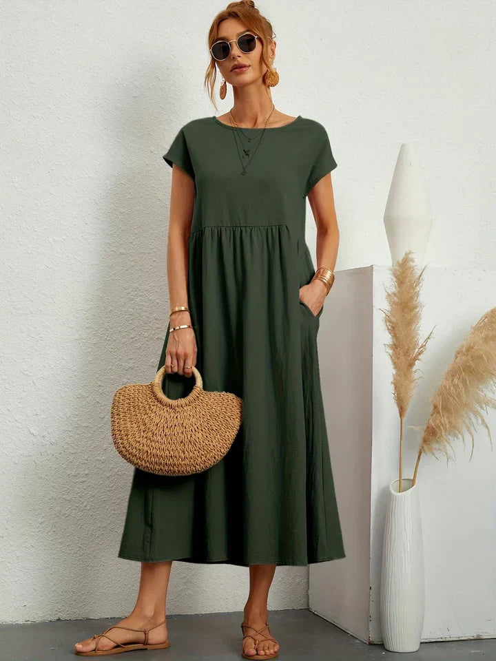 Vintage Summer Dress by Renee - Short Sleeves