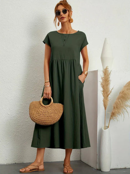 Vintage Summer Dress by Renee - Short Sleeves