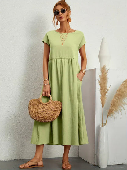 Vintage Summer Dress by Renee - Short Sleeves