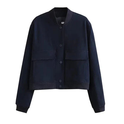 Women's bomber jacket | Short cut with buttons