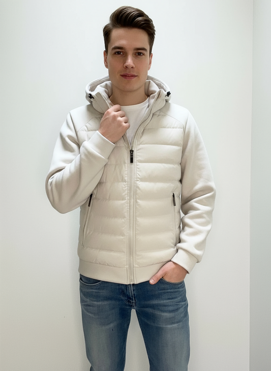 Warm Men's Down Hooded Winter Jacket - Olytrend