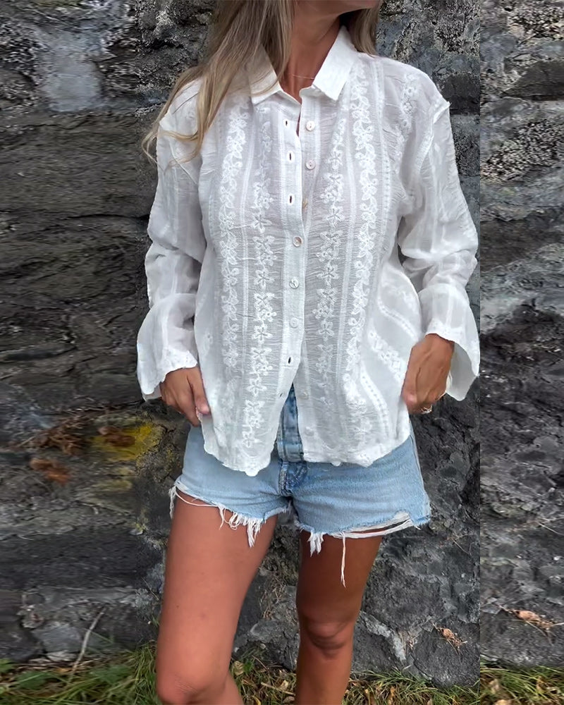 Image of Karen | Women's Button-Down Relaxed Fit Blouse