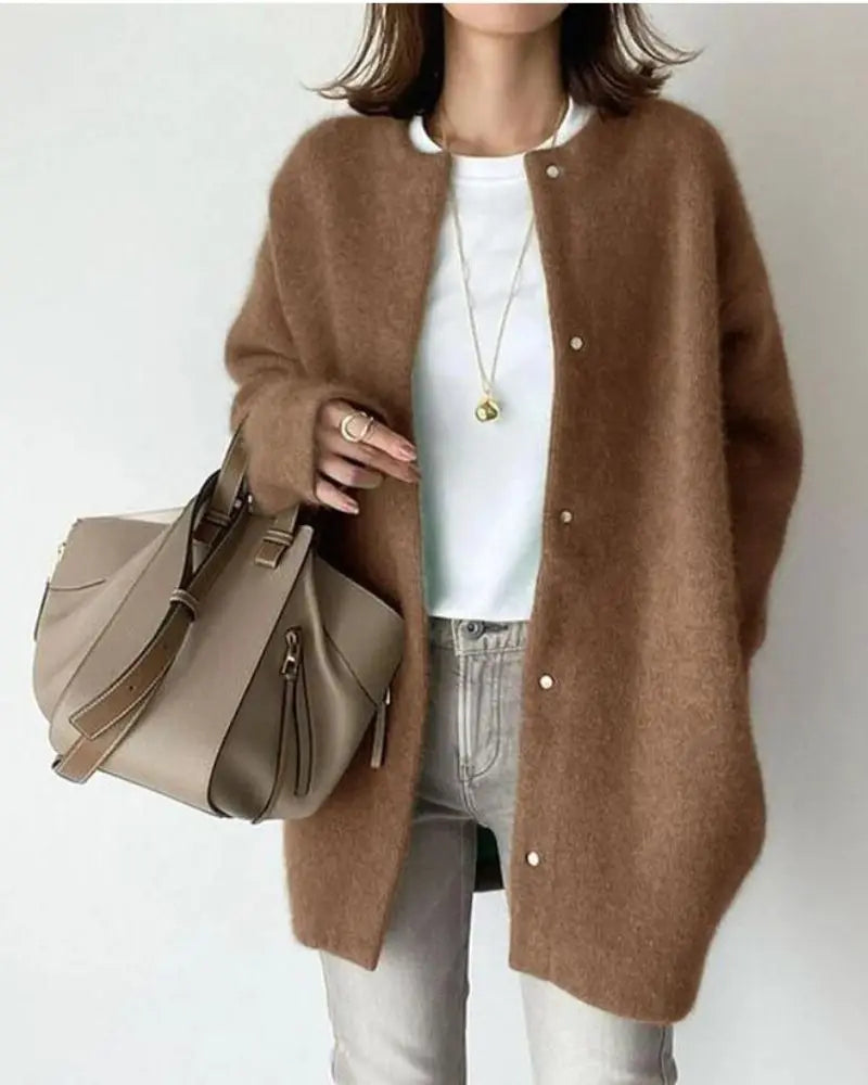 Chic cardigan in wool and mohair for autumn and winter - Women