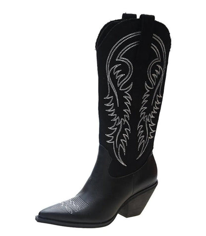 Women's Knee-High Leather Cowboy Boots: A Winter Essential