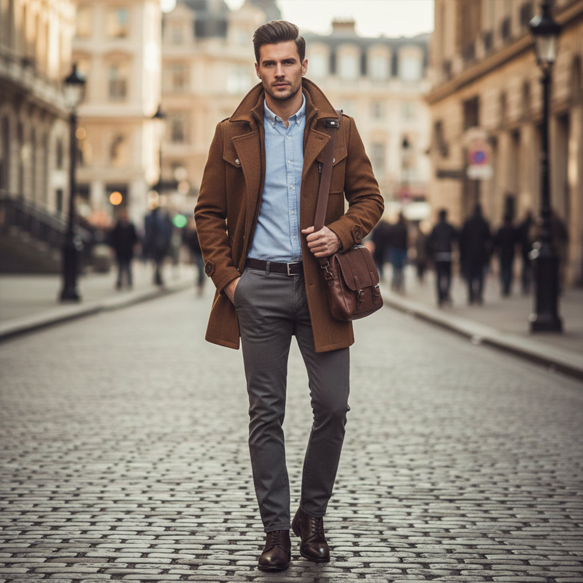Warm Waterproof Men's Zip Up Winter Jacket