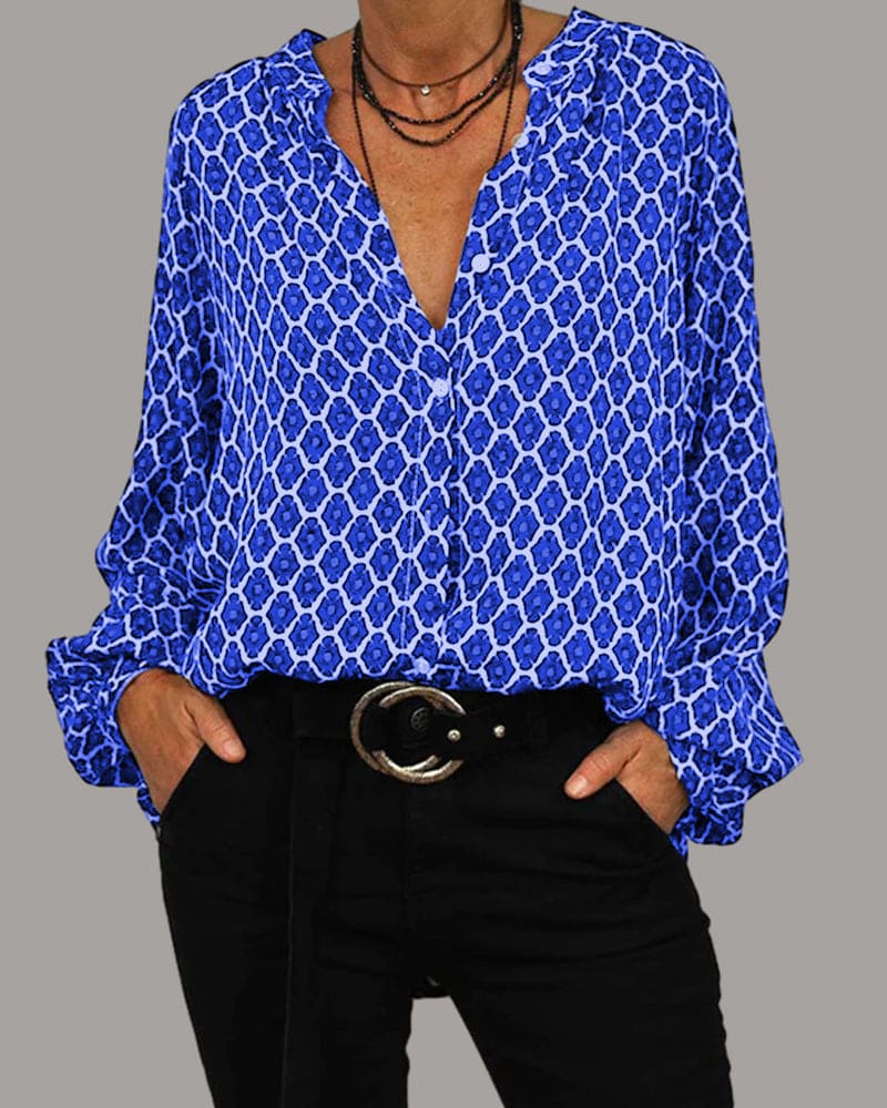 Ana | Casual Midi T-Shirt with V-Neck for Women