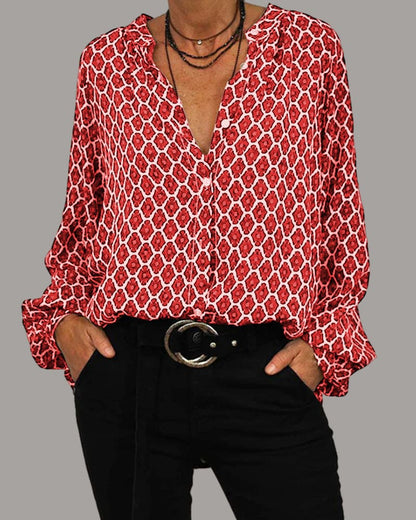 Ana | Casual Midi T-Shirt with V-Neck for Women