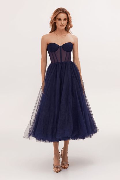 Black Bustier Dress | Tulle | Dramatic and Elegant