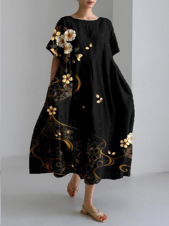 Bohemian Long Dress | Floral Elegance | Lightness & Comfort