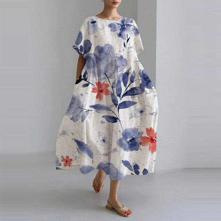 Bohemian Long Dress | Floral Elegance | Lightness & Comfort