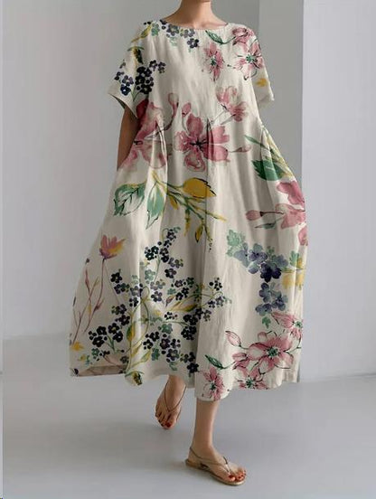 Bohemian Long Dress | Floral Elegance | Lightness & Comfort