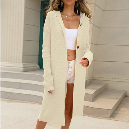 Women's hooded cardigan