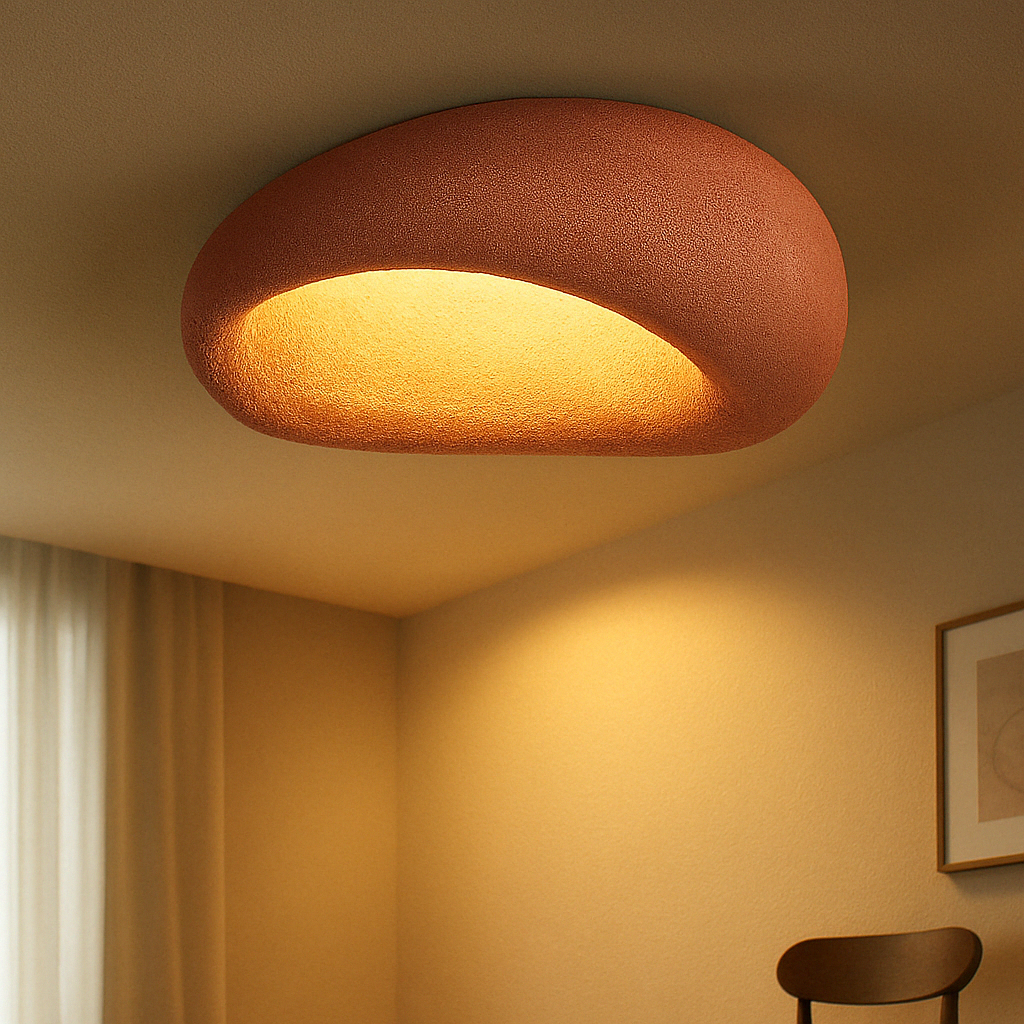 Rustic Ceiling Light Wabi Sabi Style LED Lamp – OlyTrend