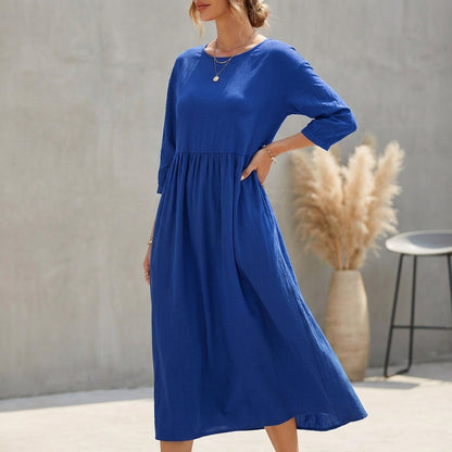 Chic Flared Knee Length Dress - Olytrend