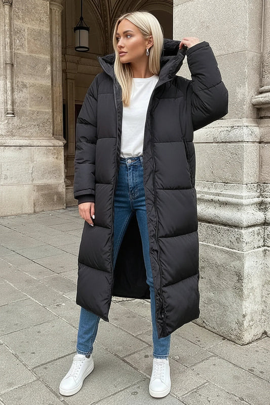 Warm Women's Down Filled Parka Coat - Olytrend