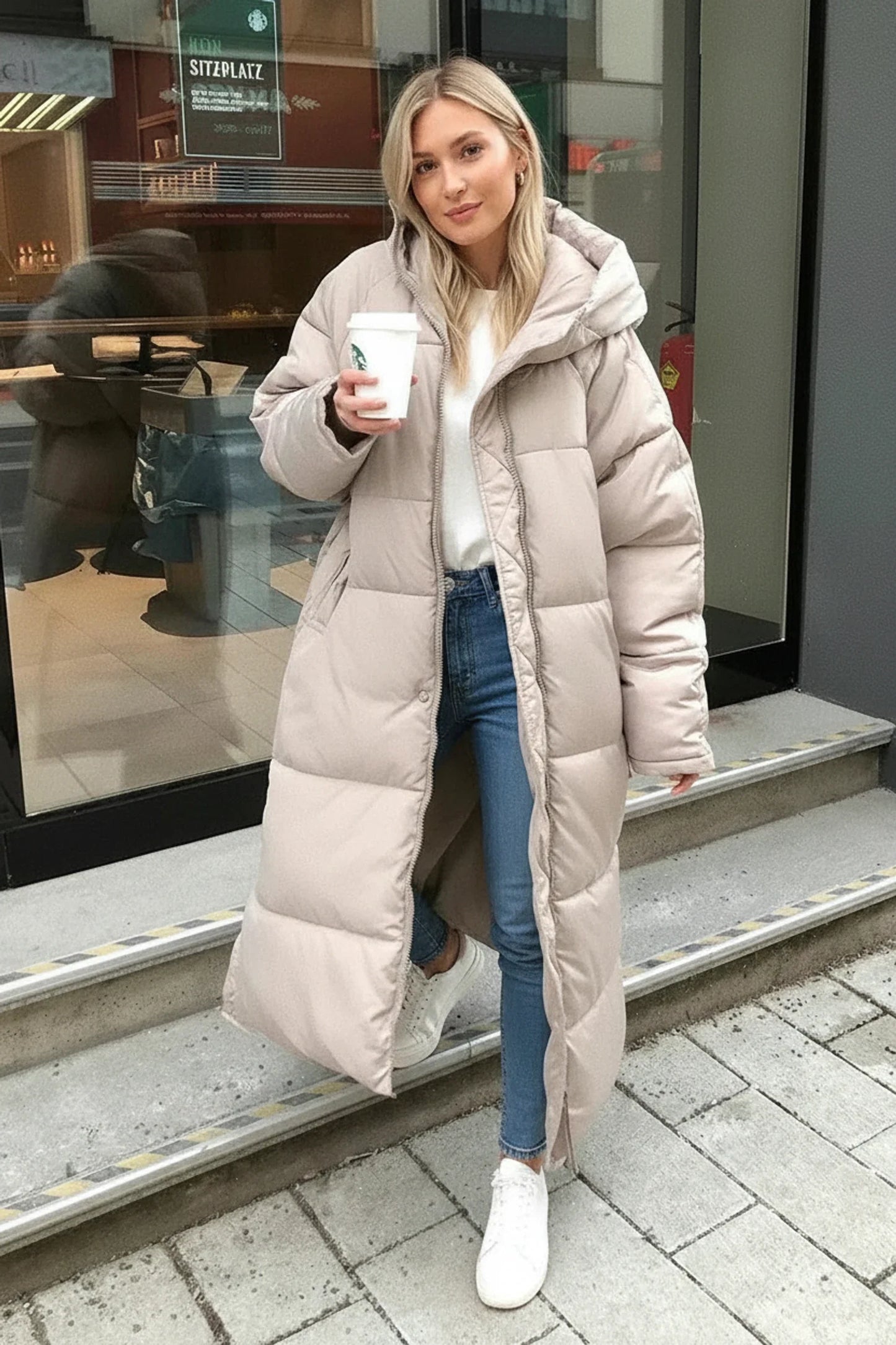 Warm Women's Down Filled Parka Coat