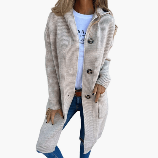 Women's Knit Cardigan Long – Elegant Everyday Companion for Leisure and Office