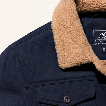 Warm Men's Fleece Lined Padded Bomber Jacket