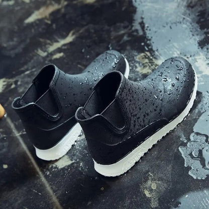 Waterproof Breathable Mens Slip On Rain Shoes