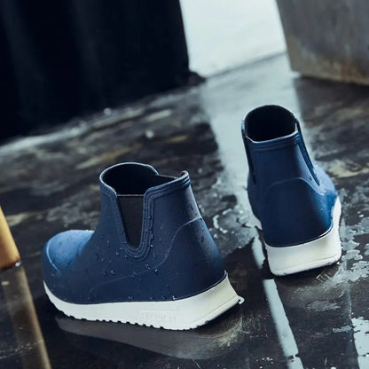 Waterproof Breathable Mens Slip On Rain Shoes